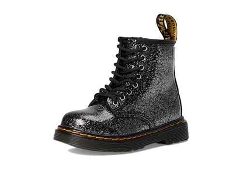 Image of Dr. Martens Kids Unisex 1460 J (Little Kid /Big Kid) Black /Silver Glitter, 4 Medium