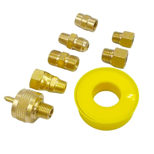 MENSI Weed Torch Gas Propane Tank Bottle Converter Kit, 1lb Fitting with 3/8