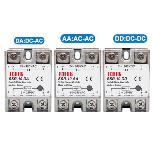 Relais statique SSR-50DA 3-32VDC 24-380VAC commande PID monophasé - 3