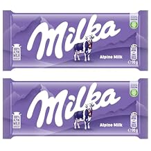Milka Alpenmilch Alpine Milk Chocolate 90g Pack of 2