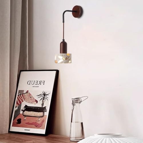 Aplique de pared de madera de terrazo industrial nórdico E26 4