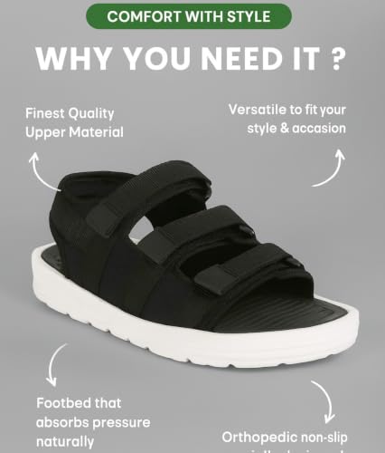 Image of ARCHID Kids Boys Sandals with Back Strap | Lightweight EVA Sole | Comfortable Anti-Slip Casual Sandals for Boys | Outdoor, Indoor, Travel & Everyday Footwear