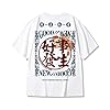 XYXIONGMAO Japanese Kanji Graphic Printed White Casual Tees Shirts Unisex Streetwear Hip Hop T-Shirt for Men, White, XXL #5