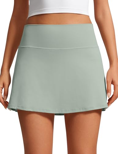 Image of CRZ YOGA Butterluxe High Waisted Tennis Skirts | Built-in Shorts with Pockets, Extremely Soft, Casual, A Line, Stretchy, Mini, Skort for Women