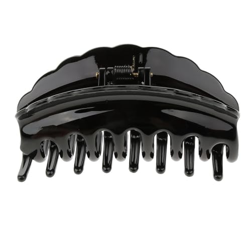 Pinza para mujer grande ideal para peinados de oficina o gimnasio broche banana negro resistente 4
