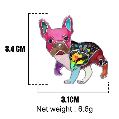 Pin de perro bulldog con esmalte resistente para personalizar chaquetas 6
