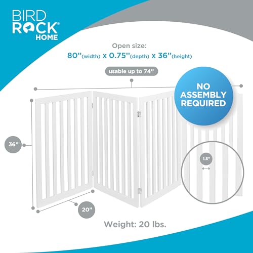 INTERNET’S BEST Dog Gate Indoor Freestanding Pet Barrier, Folding Wood Dog Fence, Extra Wide Doorway Puppy Gate, Indoor Animal Privacy Panel, Wooden Cat Fence – 4 Panel – 36″, White INTERNET’S BEST Dog Gate Indoor Freestanding Pet Barrier, Folding Wood Dog Fence, Extra Wide Doorway Puppy Gate, Indoor Animal Privacy Panel, Wooden Cat Fence – 4 Panel – 36″, White