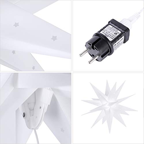 Adventsstern SALCAR 3D LED Leuchtstern für Garten 60 cm