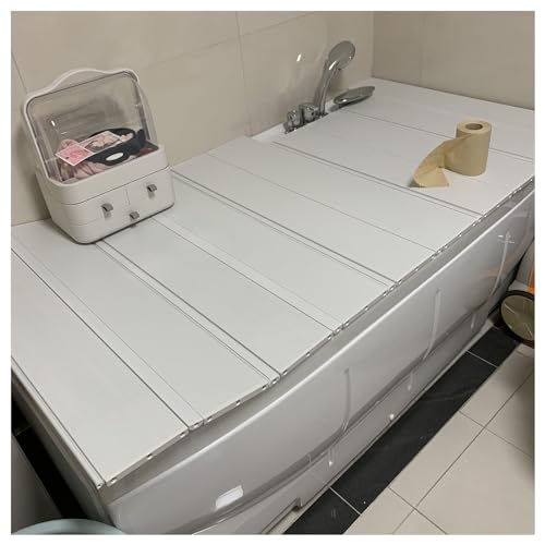 Cubierta plegable personalizable de PVC para bandeja de bañera, tablero impermeable para spa y baños de leche, obturador aislante, 1,2 cm de grosor (70 x 60 x 1,2 cm), accesorio de baño ideal