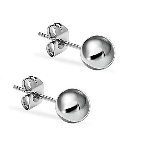 KUKSHYA JEWELLERS Exclusive 925 Pure Silver Stud Earrings for Baby Girl, Men, Women, Girls & Boys (BALL STUD 6MM) (6) (B07SNTYYJL) Amazon Price History, Amazon Price Tracker