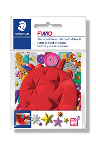 STAEDTLER - Fimo Accessoires - Moule flexible en silicone - Motif Etoiles - Diamètre 7 cm - 8725 20
