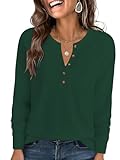 Design : Coupe droite avec col Henley classique à cinq boutons,La coupe droite légèrement ample offre une liberté de mouvement confortable.La célèbre ouverture Henley à cinq boutons au niveau de l'encolure en V permet un réglage personnalisé de l'ouverture du col et confère au t-shirt un caractère décontracté et rétro.Associée aux manches longues, cette coupe intemporelle en fait un modèle basique polyvalent.