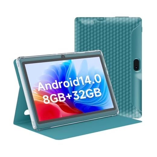 HOTTABLET Tablet 7Inch Android 14.0 with Protective Case, 8GB(3+5GB Expand) RAM+ 32GB ROM, IPS Screen, Dual Camera, Bluetooth 5.0 WiFi Tab (Navy)
