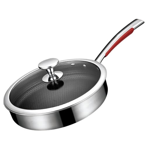 Wok pequeño antiadherente 10.2 pulgadas acero inoxidable miniatura 1