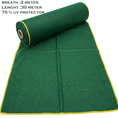 Image of 75% UV & Sunlight Stabilized Agro Green House Net | Green Net for Garden Shade 2 x 30 Meter