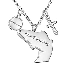 silver cross fish engraving