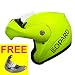 Produktbild Leopard LEO-717 Klapphelm Integralhelm Motorrad Roller Helm mit Extra Gespiegelt Visier Motorradhelm Damen und Herren Jethelme ECE Genehmigt | #4 Gelb S (55-56cm)