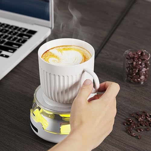 Calentador de tazas antiquemaduras silencioso para evitar que el café se enfríe en la oficina 4
