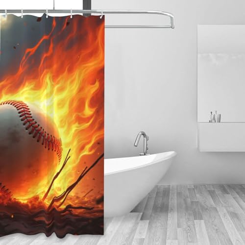 Rideau de douche lavable en machine pour baignoire 183cm