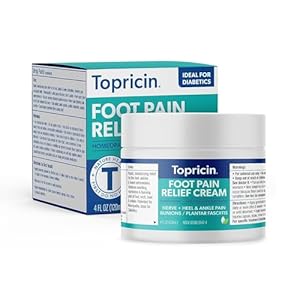 Topricin Foot Pain Relief Therapy Cream (4 oz) Fast Acting Pain Relieving Rub