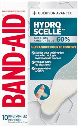 BAND-AID Brand Hydro Seal Ultra-Thin Hydrocolloid Bandages for Advanced Healing, 100% Waterproof Adhesive Bandages for Wound Protection, Fingers & Toes, 10 ct — view 9