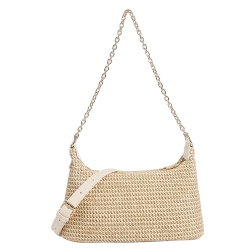 Sac en paille avec chaîne réglable pour femmes, le sac à bandoulière d'été idéal