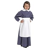 Charlie Crow Florence Nightingale Costume for Kids 5-7 Years. Gray and White
