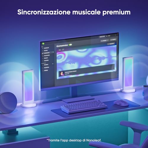 Hub Luminoso Gaming Bianco, Lampada Tavolo Intelligente RGB 3in1, Supporto Cuffie/Controller, Illuminazione Doppia Faccia, Dock USB-C, Sync Musica e Schermo via App, Luce Ambientale Gaming - Illuminazione - Immagine 4