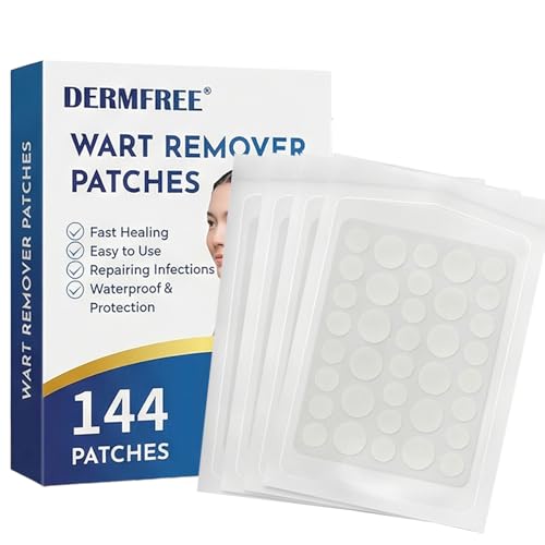 DERMFREE Wart Remover Patches with Salicylic Acid Plantar Wart Remover Pads for Feet & Hands Adhesive Wart Removal Patches for Stubborn Warts Corn & Callus Remover