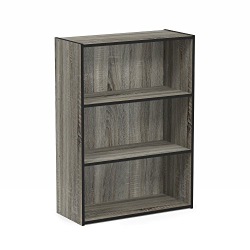 Furinno PASIR Book Shelf, 3-Tier Bookshelf, Storage Shelves Bookcase, 9.7 x 23.7 x 31.5, for Living Room, Bedroom, Home Office, French Oak by Furinno - Image 5