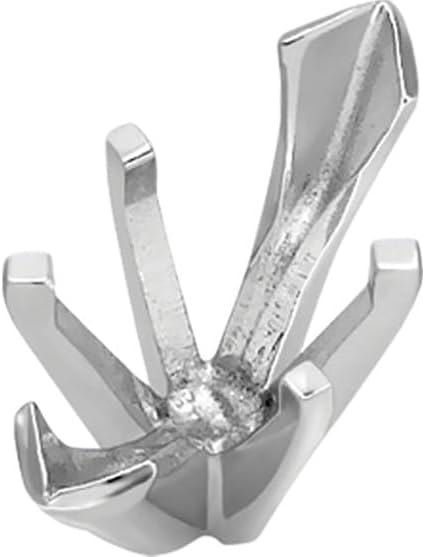 FindingKing 14K White Gold 6 Prong Marquise 2 V Tip Peg Head Setting 1.00ct 9.5 x 5mm