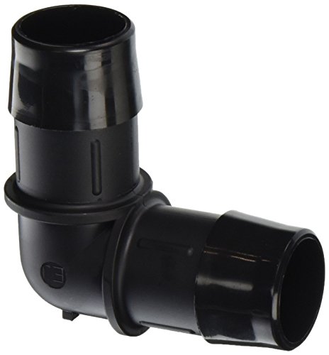 Eldon James L0-16BN Black Nylon Equal 90 Degree Elbow, 1