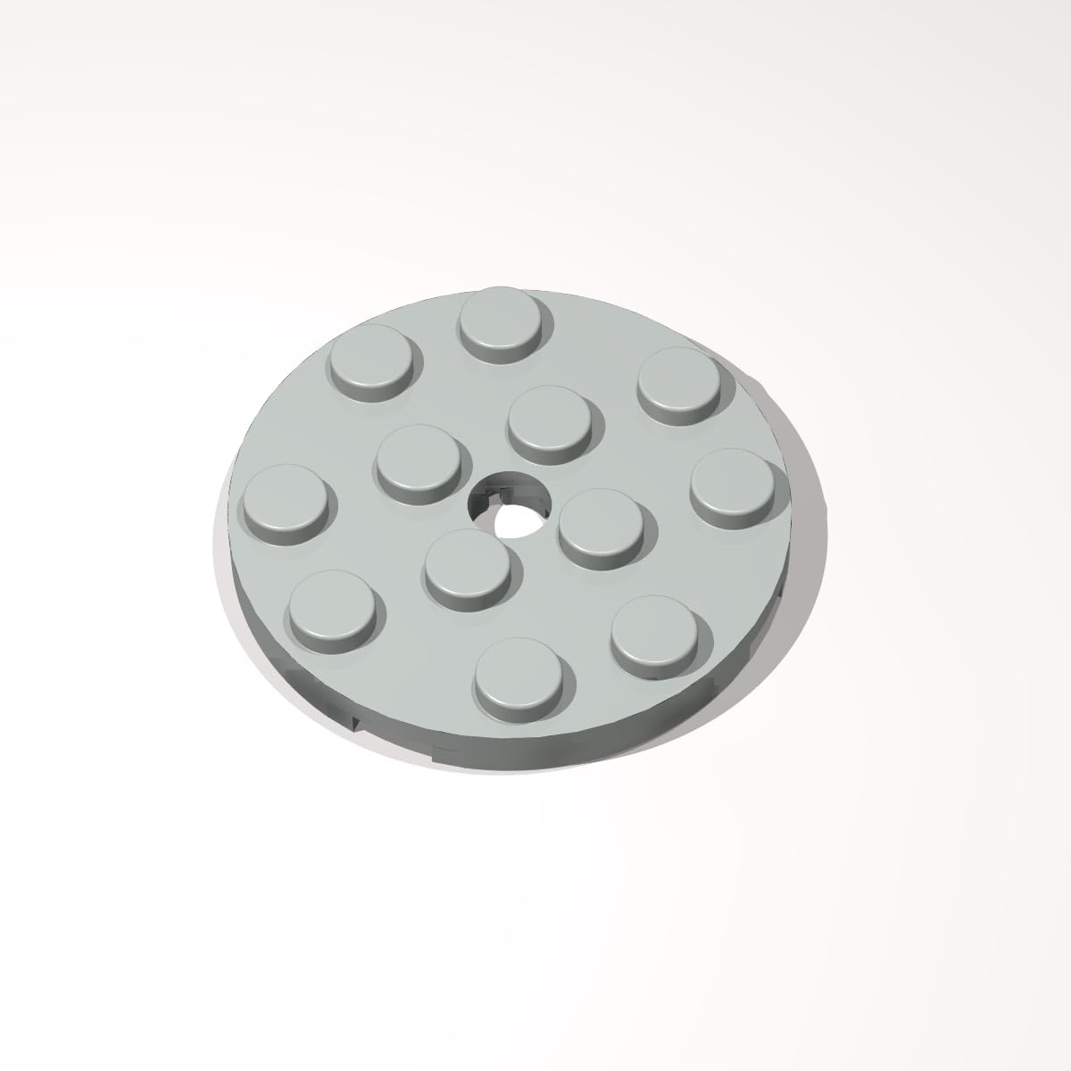 Classic Dark Gray Plate Round Bulk，Plate Round 4x4 with Hole 200 Piece, Compatible with Lego Parts and Pieces Plate Round 4x4 with Hole Dark Gray (Color: Dark Gray)