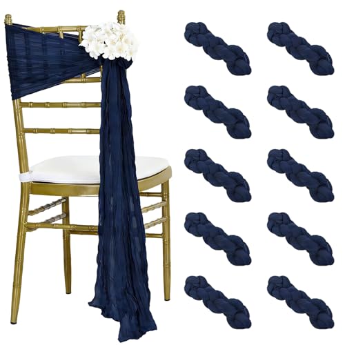 Rubans de chaise transparents lot de 10 pour embellir des chaises de réception ternes