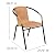 EMMA + OLIVER 4 Pack Beige Rattan Indoor-Outdoor Restaurant Stack Chair with Curved Back