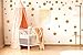 ewtshop® Lot de 48 autocollants muraux pour chambre d'enfant et séjour Motif de points et pois dorés