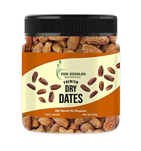 Image of THE EDIBLES Yellow Dry Dates 250 gm| Sukha Khajoor | Pila Chhuara | Yellow Dry Dates | Sukha Khajoor| Pila Chuara [Jar Pack]