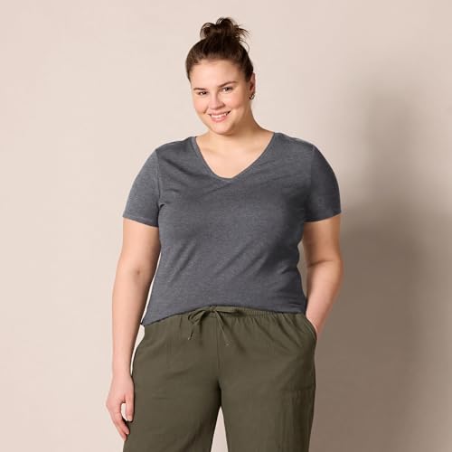 Image of Amazon Essentials Women's Regular-Fit Short-Sleeve V-Neck T-Shirt, Multipacks