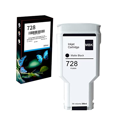 Cartouche HP 728 noir mat 300ml F9J68A pour DesignJet T730 et T830
