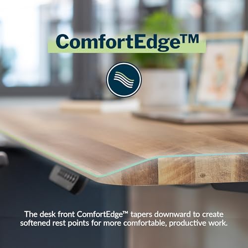 Vari ComfortEdge 40x26 Inch Adjustable Standing Desk – Small Electric Sit Stand VariDesk for Apartment, Bedroom, or Home Office + Beveled Edge, Tool-Free Assembly (Reclaimed Wood) - Image 7