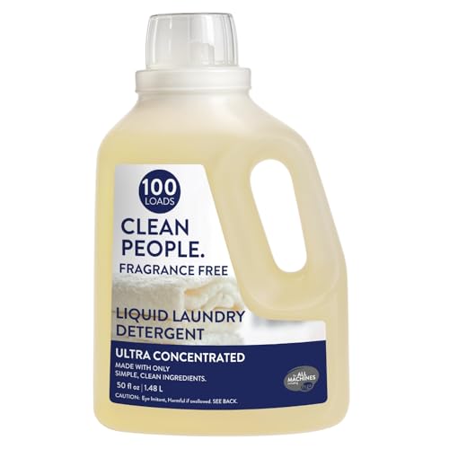 Image of The Clean People Liquid Laundry Detergent - Recyclable Packaging, Stain Fighting - Ultra Concentrated, Laundry Soap - Fragrance Free, 50 fl oz