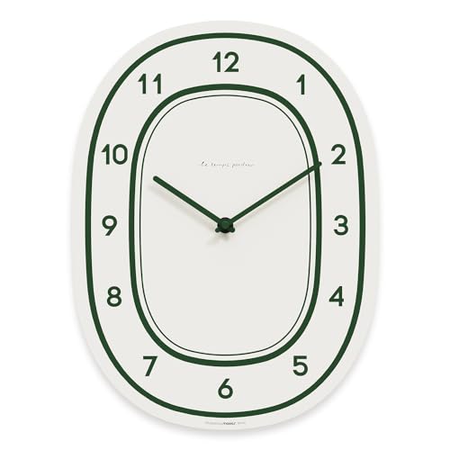Image of mooas Forest Flatwood Wall Clock,12 inch Wood Wooden Wall Clock | Non-Ticking Sweep Movement Decorative Clock Battery Operated Clock for Home Living Room Kitchen Bedroom Office School