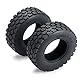 ZuoLan 4 Stück RC Trailer Radreifen Gummi Reifen mit Schwamm for 1/14th Tamiya RC Tractor Truck Car Trailer (# B)