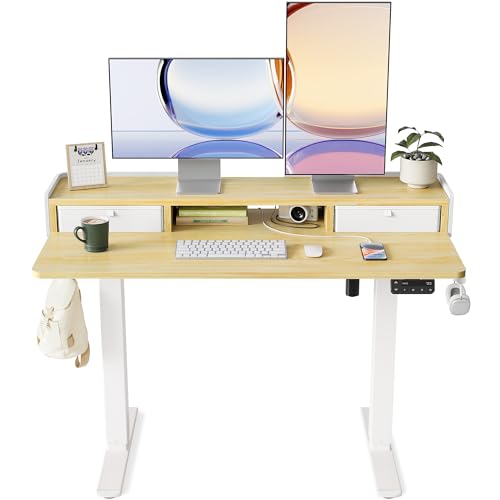 YIHAYO 電動昇降式デスク　ホワイト 高さ70-115cm Amazon | YIHAYO 昇降デスク 高さ70-115cm 幅160cm 奥行き60cm