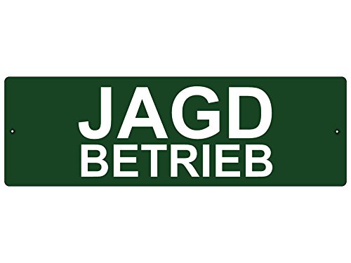 KUNSTSTOFFSCHILD mit Saugnapf Autoschild JAGDBETRIEB Innenraum Auto Wagen