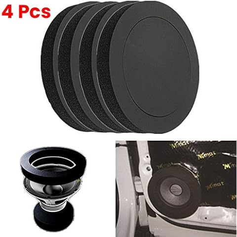 Dogggy 4x 6.5 Car Universal Speaker Soundproof Cotton Insulation Bass Ring Foam Pad Sound Wave Accessories Cover