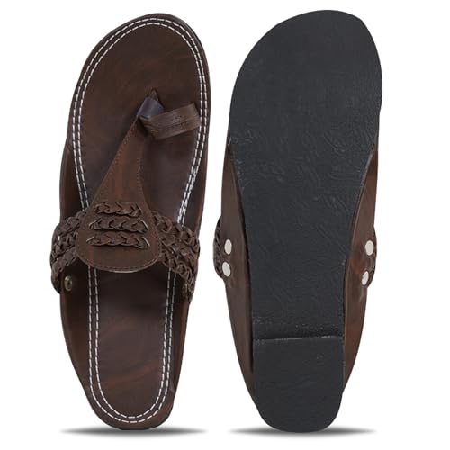 Image of DFR Ethnic Sandals For Boys Men, Comfortable Men's Rajasthani Slipper Chappals