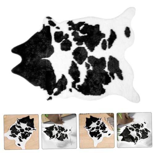 Tapis de sol imitation peau de vache petit taille en peluche douce
