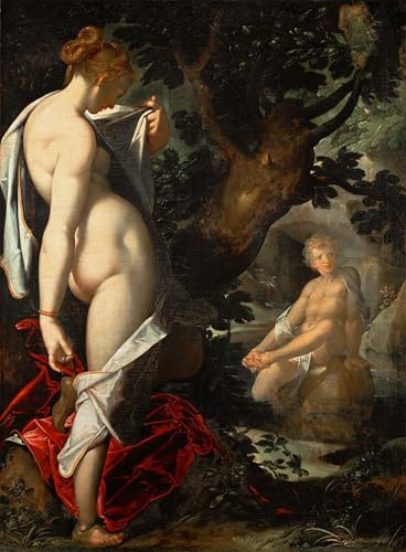 Tableau Salmacis et Hermaphrodite Spranger impression d'art vintage 60x90cm
