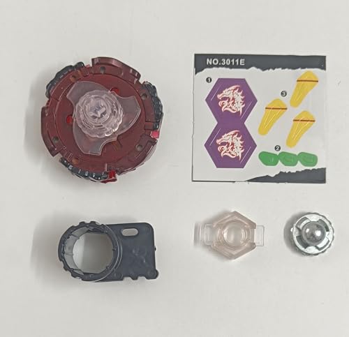 Image of Funstars Metro L-Drago Rush Red Dragon Metal Fury Spinning Battling Top with Launcher (Red) (BB98)